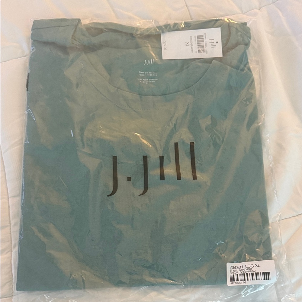 J. Jill Teal 3/4 Sleeve Top XL